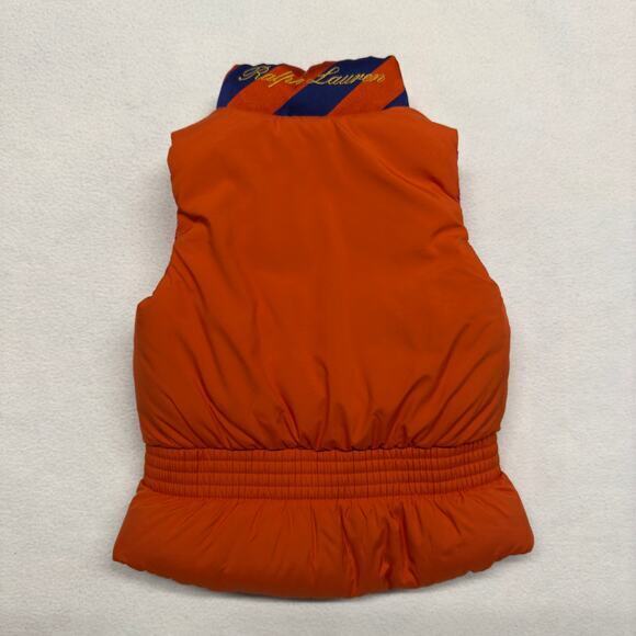 Ralph Lauren Toddler Girls 2T Reversible Down Filled Puffer Vest Pink/Orange - Picture 4 of 12
